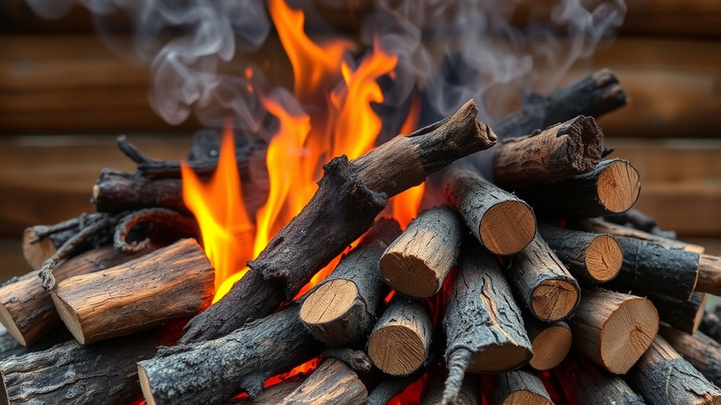 dry resinous quick burning wood