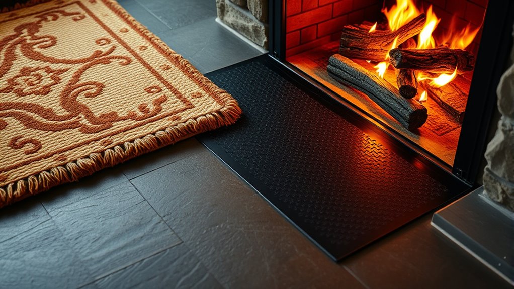 fireproof hearth floor coverings