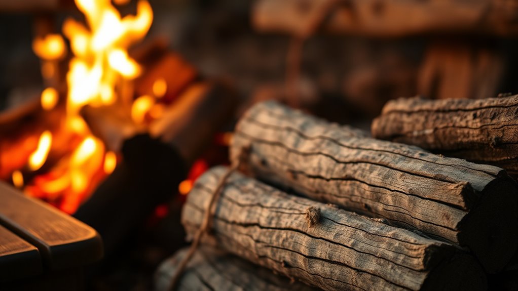 gathering chopping burning warmth