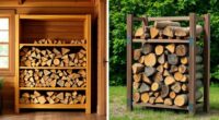 indoor and outdoor wood racks