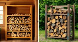 indoor and outdoor wood racks