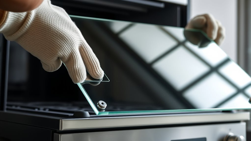 installing steel stove glass