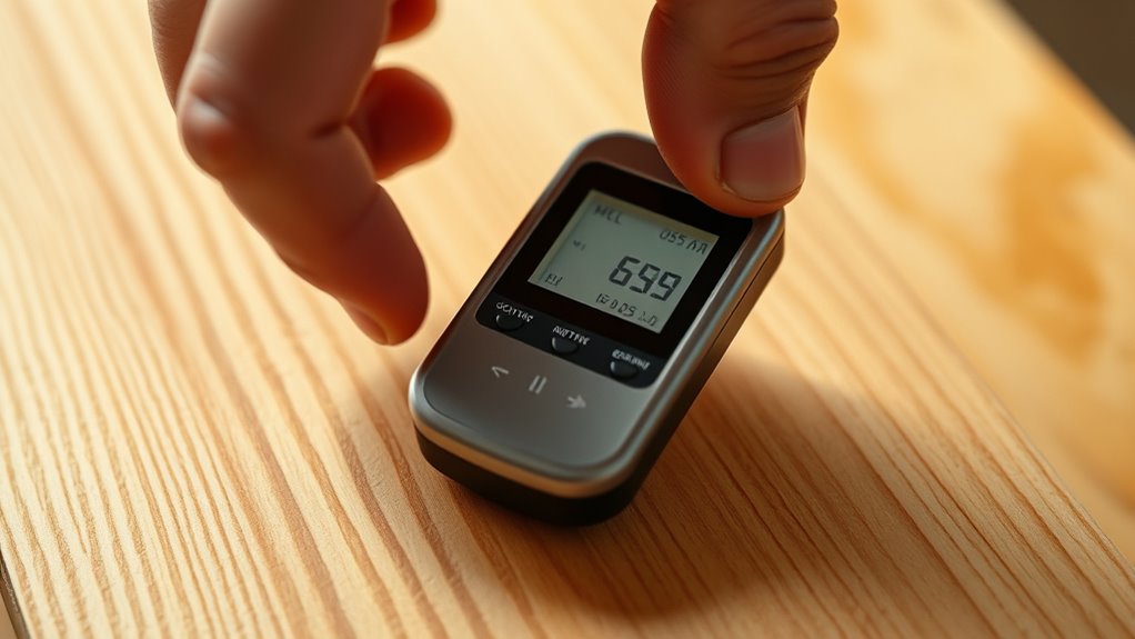 installing wood moisture meter