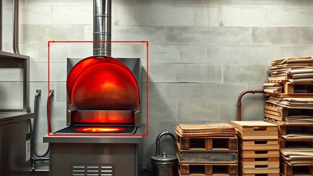 maintain safe heat clearance