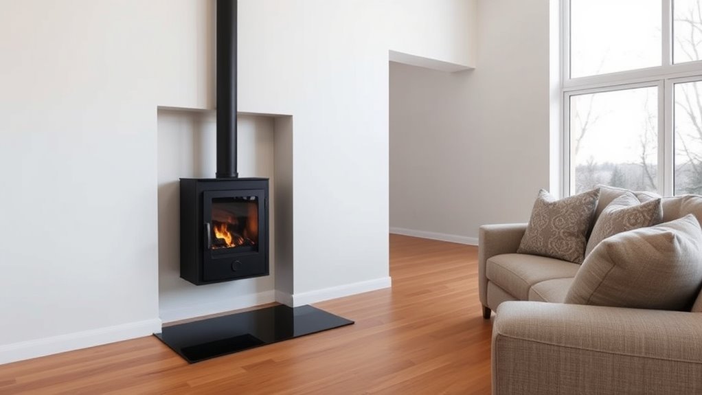 modern wood stove integration