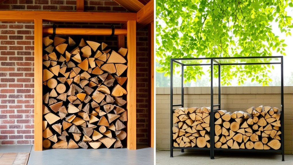 modular fireproof wood storage