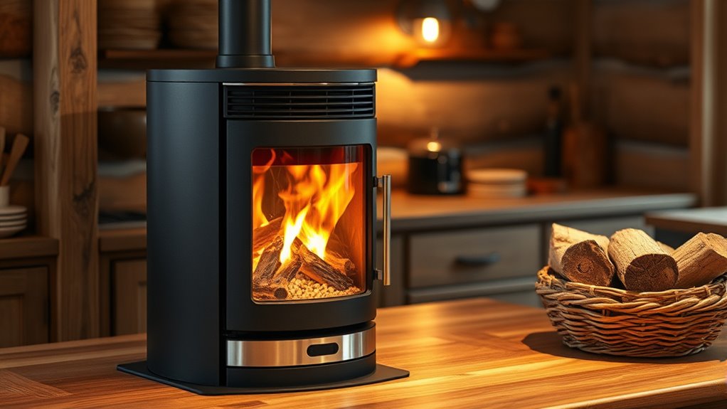 pellet and wood stove