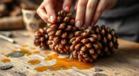 pinecones wax fire starters