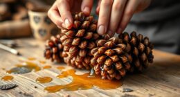 pinecones wax fire starters