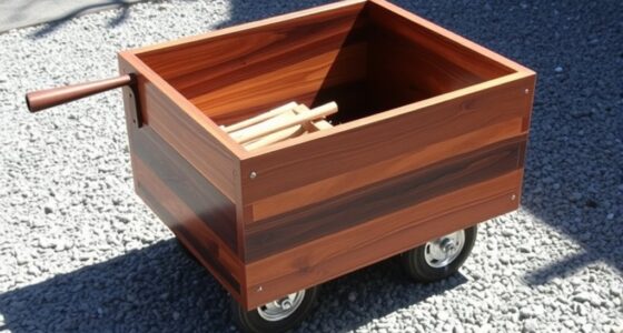 portable wooden log cart