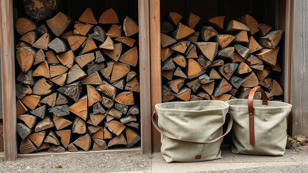proper firewood organization and accessories