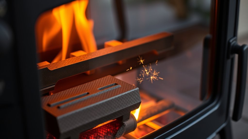 safe electric wood stove setup