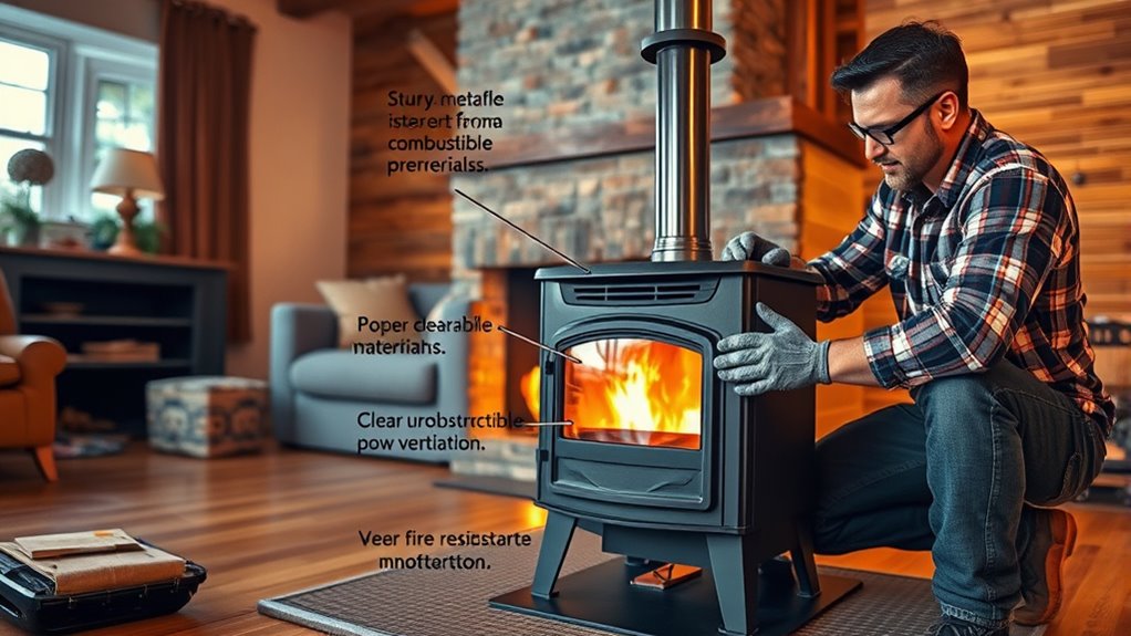 safe pellet stove installation