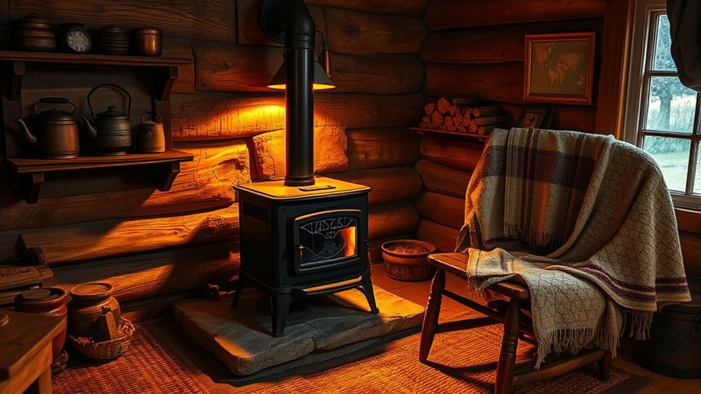 small cabin wood stove