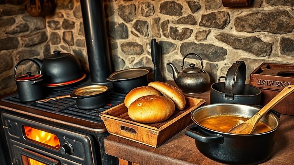 traditional wood stove cooking