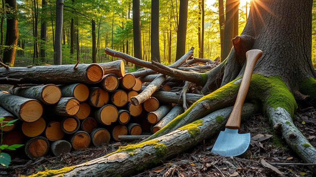 utilize fallen tree firewood