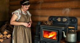 women managing domestic stoves