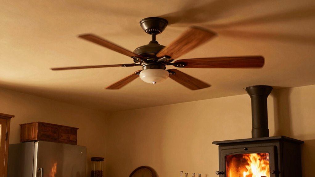ceiling fans improve heat distribution
