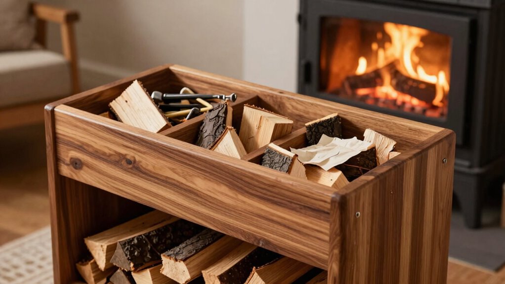 convenient organized fire starting station