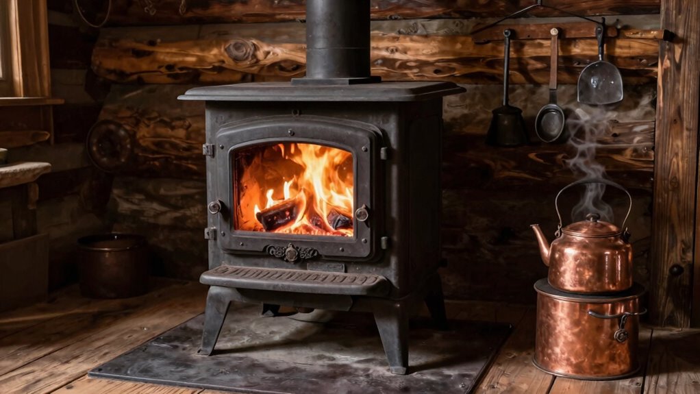 cozy functional cabin heating