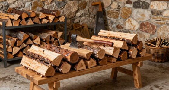 designated firewood preparation area
