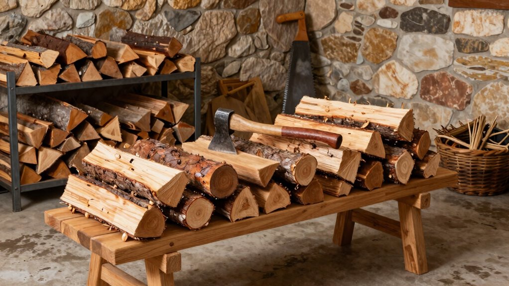 designated firewood preparation area
