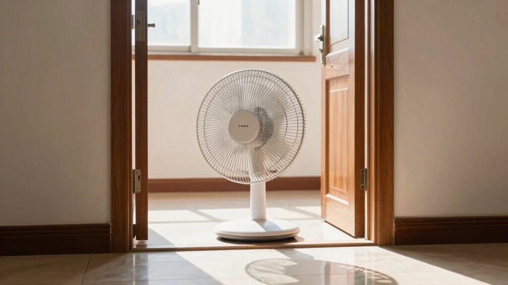 doorway fan improves airflow