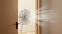 doorway fan moves heat