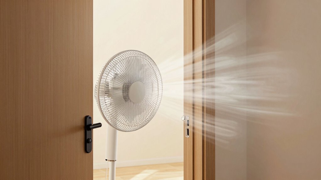 doorway fan moves heat