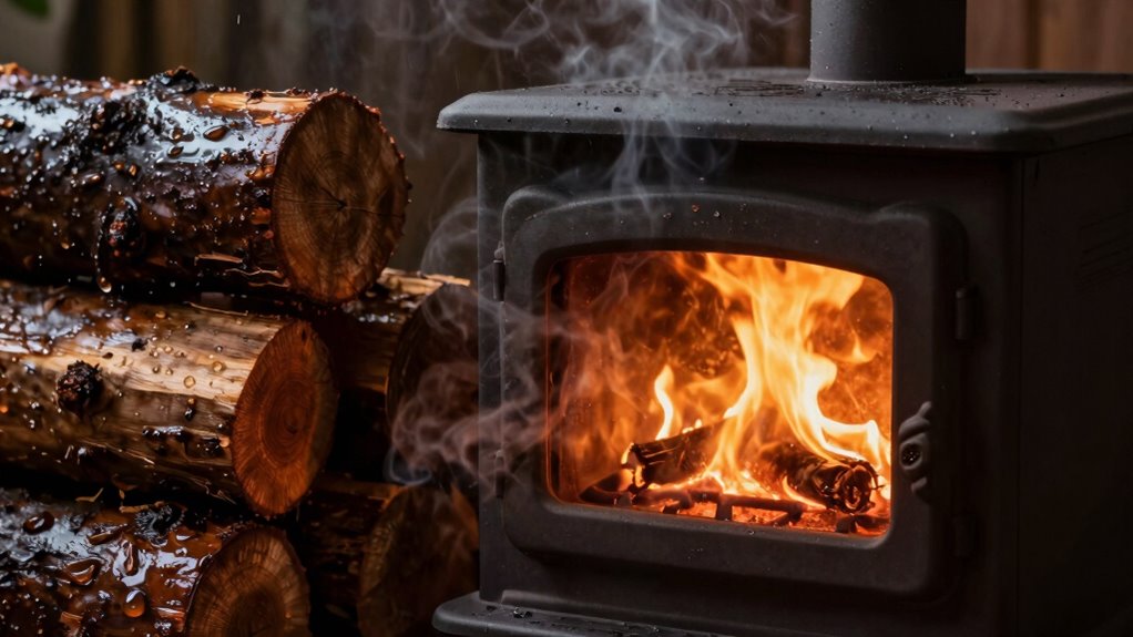dry wood improves stove efficiency
