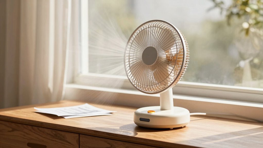 heat driven fan placement