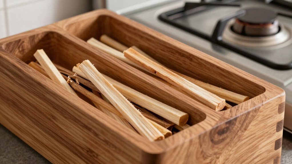 organized kindling storage for safety