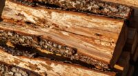 pleasant smelling poorly burning firewood
