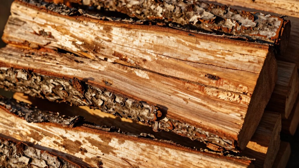 pleasant smelling poorly burning firewood