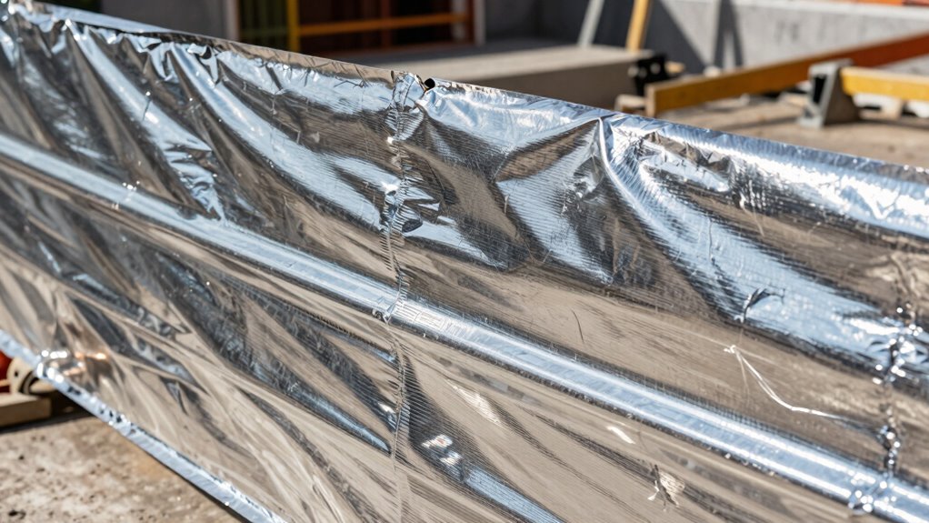 reflective foil reduces heat transfer