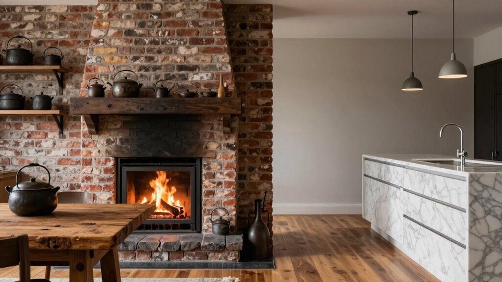 rustic or modern fireplace design