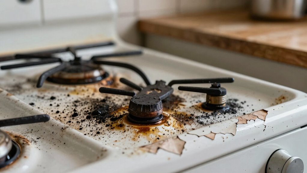 stove paint peeling causes