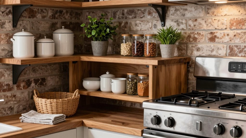 stove side organized storage solution