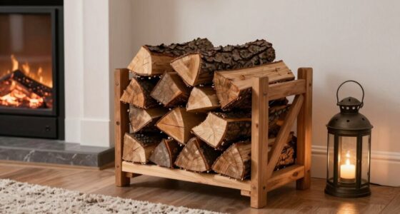 stylish indoor firewood storage