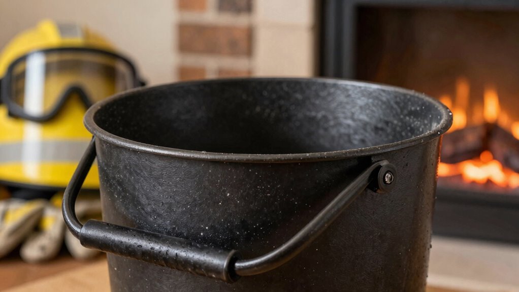 treat ash buckets safely