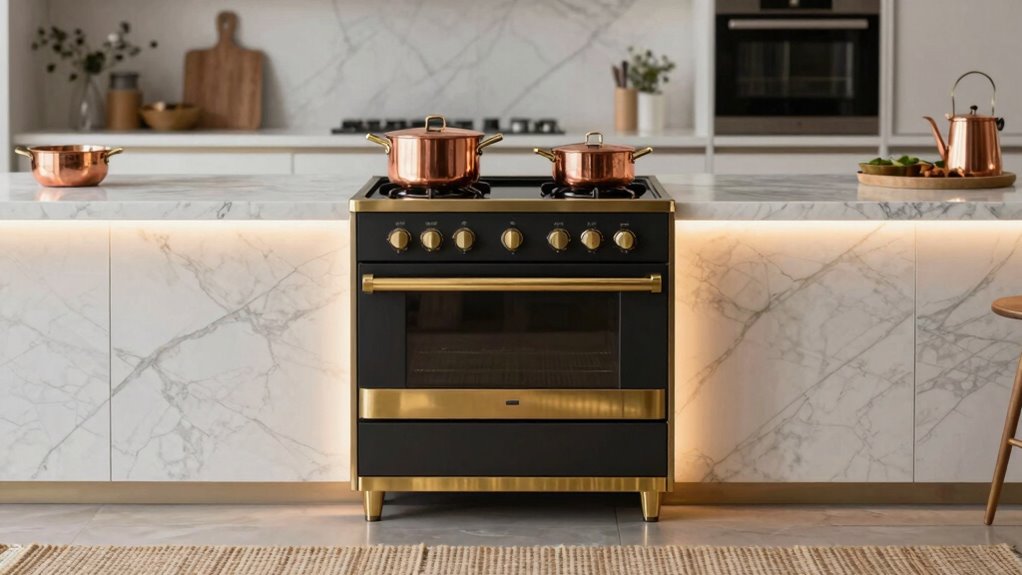 vintage stove as design centerpiece