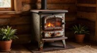 vintage stove inspires cabin style