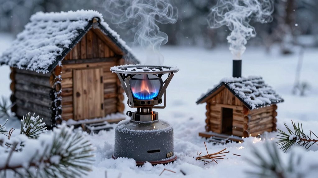 winter camping stoves teach