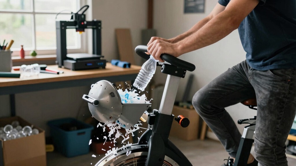 Bike-Powered Shredder Makes Short Work of 3D Printer Waste