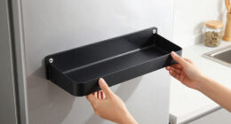 This Magnetic Shelf Turns The Empty Side Of Your Fridge Into Extra Storage Space