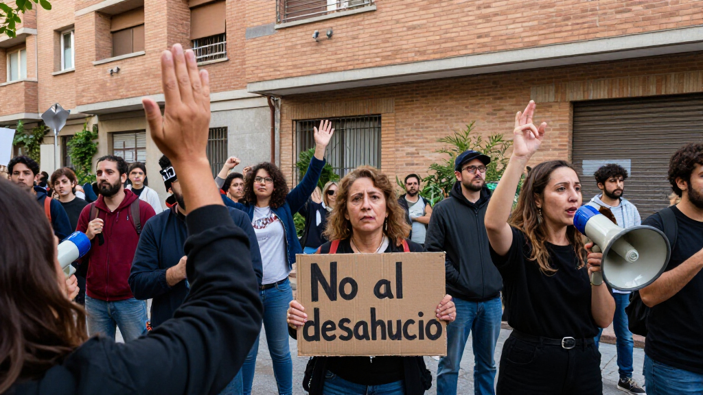 Thousands Protest Against Maricarmen's Eviction In Madrid