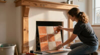 A $50 Mantel Inspired This DIY Fireplace — He Handmade Every Tile